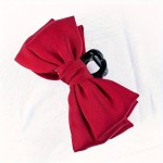 Clama pentru prins parul tip cleste CLM005BB cu Funda Rosie satinata Clama pentru prins parul tip cleste CLM005BB cu Funda Rosie satinata